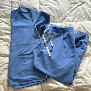 Figs Scrub Set Ceil Blue